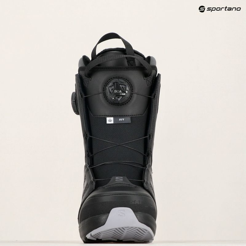 Női snowboardos cipő Salomon Ivy Boa SJ Boa W black/black/lilac gray 7