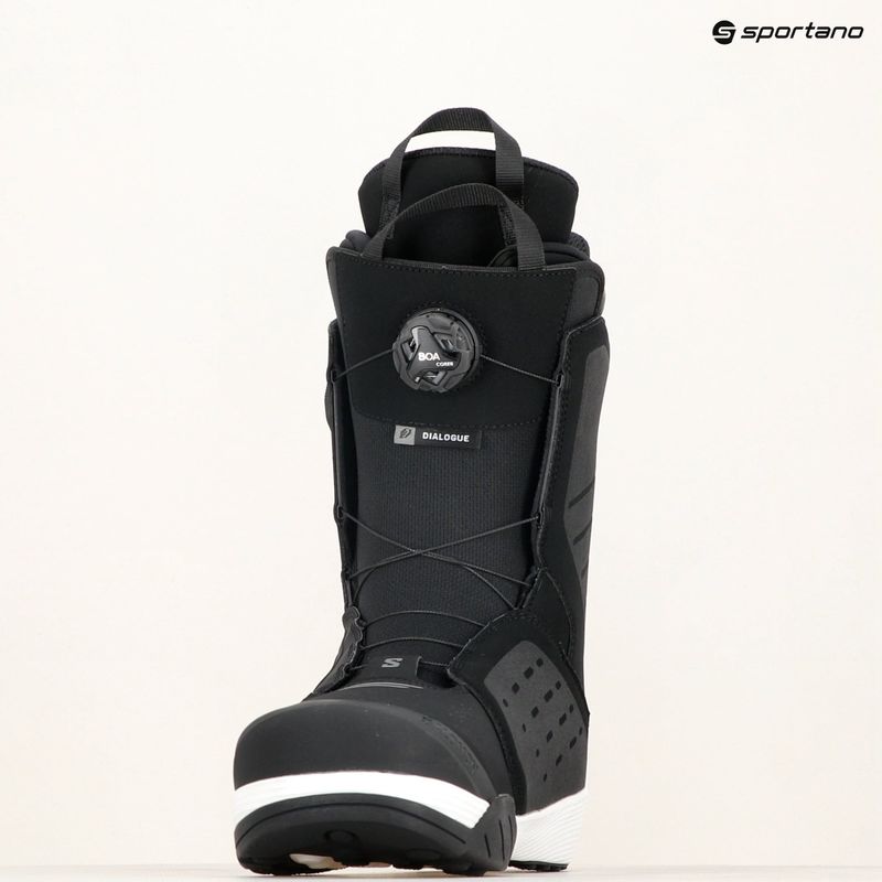 Férfi snowboard cipő Salomon Dialogue Dual Boa black/black/white 7