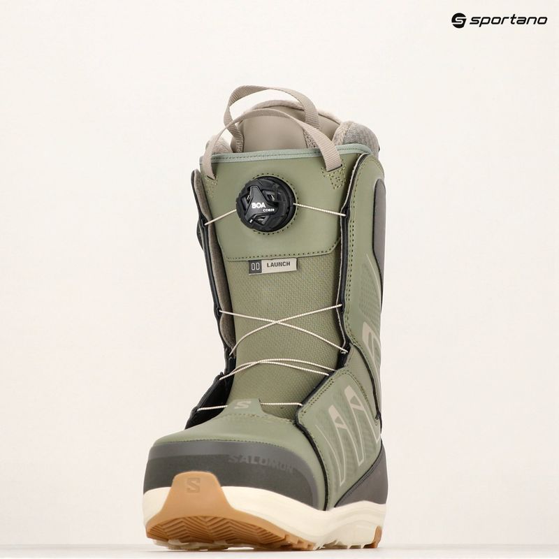 Férfi snowboard cipő Salomon Launch Boa SJ Boa deep lichen green/beluga/vintage khaki 7