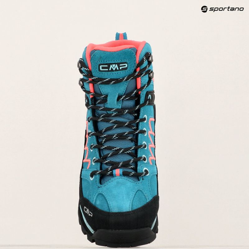 Női trekking cipő CMP Moon Mid WP teal/red fluo 9