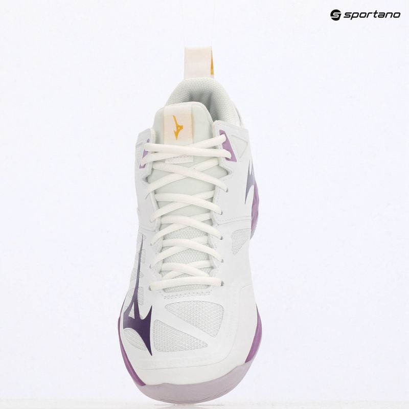 Női röplabda cipő Mizuno Wave Dimension Mid white/patrician purple/quince 9