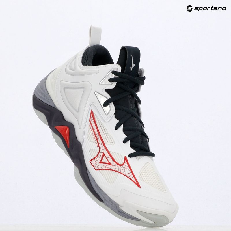 Röplabda cipő Mizuno Wave Momentum 3 Mid white/salsa/black 9