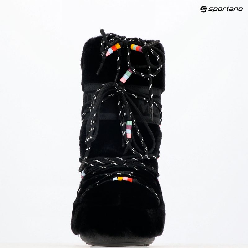 Hótaposó Moon Boot Icon Faux Fur Beads black 9