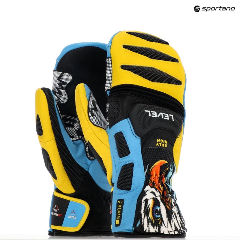 Síkesztyű Level SQ CF Mitt yellow/blue 9