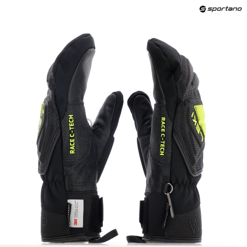 Férfi síkesztyű LEKI WCR C-Tech 3D Mitt black/ ice lemon 9