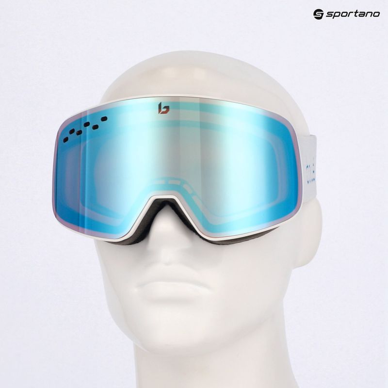 Síszemüveg Bollé Nevada white metalic blue matte/azure 8