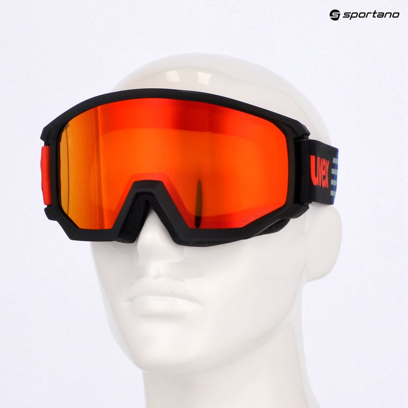 Síszemüveg UVEX Athletic FM black matt/mirror red orange clear 7