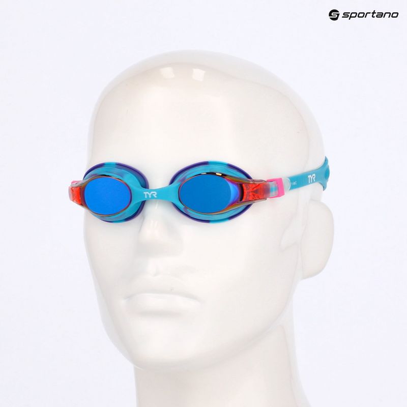 TYR Swimple Tie Dye tükrös lila/türkiz/lila gyermek úszószemüveg 6