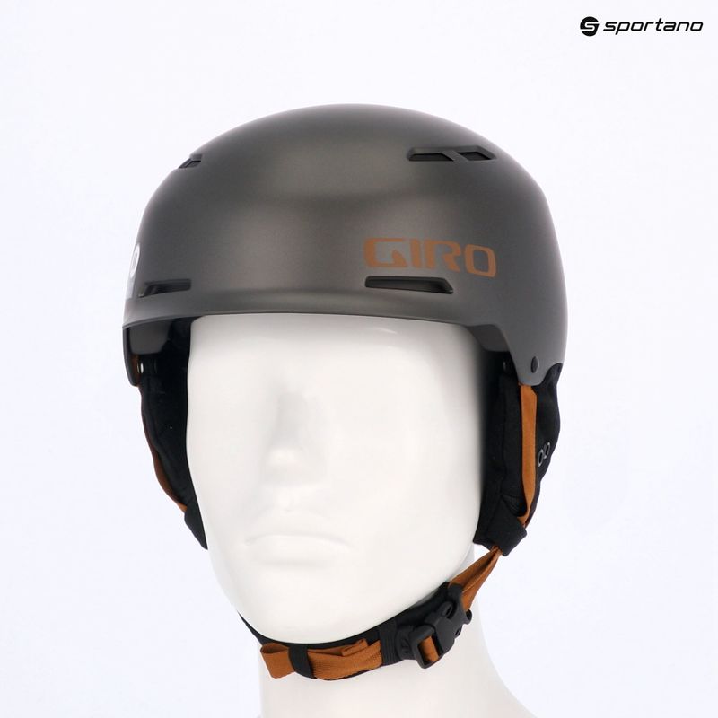 Sísisak Giro Trig Mips metallic coal tan 8