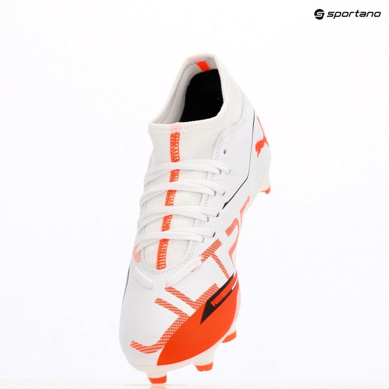 Férfi futballcipő PUMA Ultra 5 Play+ FG/AG puma fehér/puma fekete/izzó piros 9