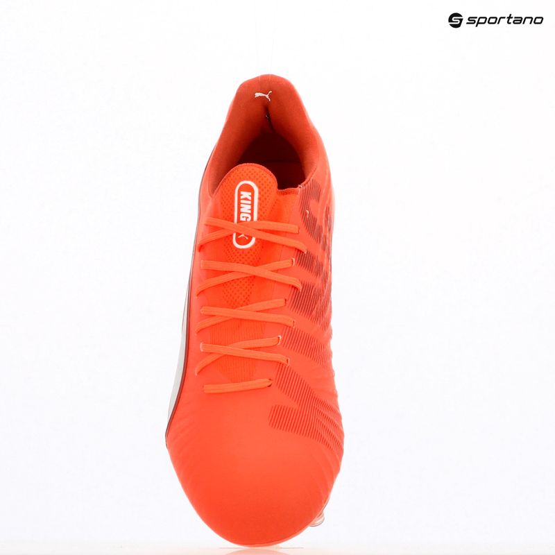 PUMA King Ultimate FG/AG férfi futballcipő izzó piros/puma fehér/piros tűz 9