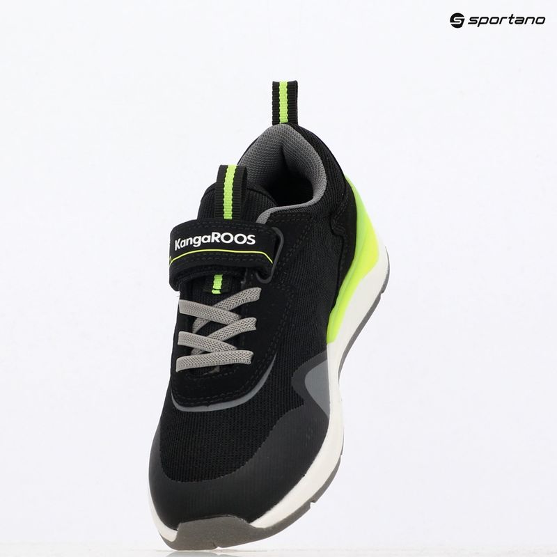 KangaROOS KD-Gym EV jet fekete/neonsárga gyermek cipő 11