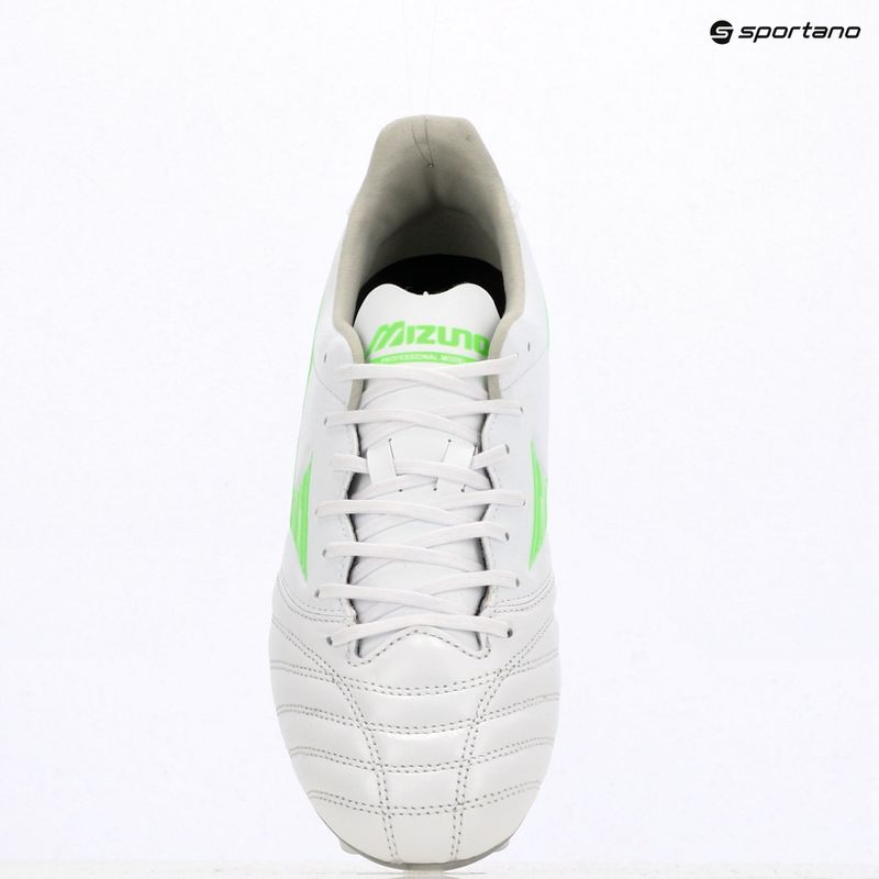 Férfi futballcipő Mizuno Morelia Neo IV Pro Mix fehér/neonzöld/hűvös szürke 3c 9