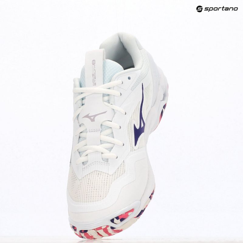 Mizuno Wave Stealth 6 cipő fehér/ibolya indigó/camellia rózsa 9
