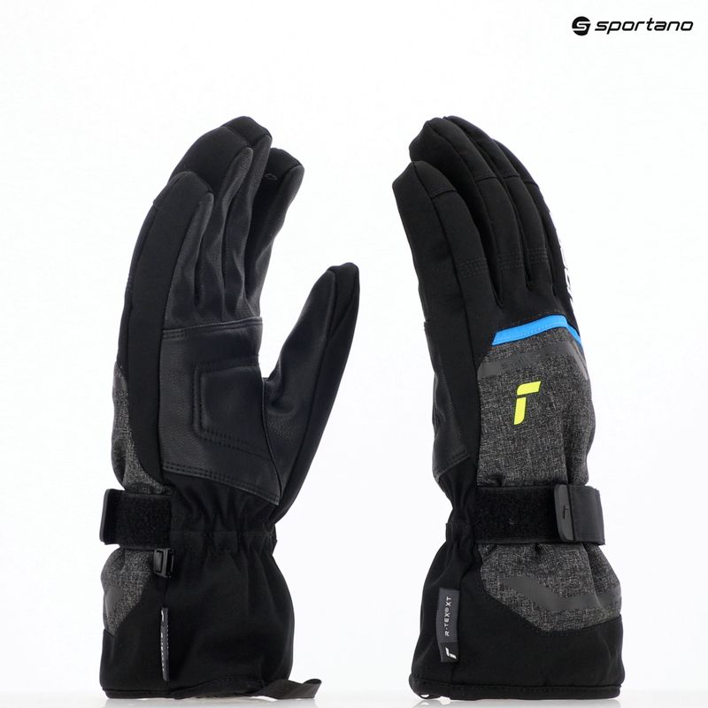 Síkesztyű Reusch Outset R-Tex XT black melange/safety yellow/brilliant blue 12