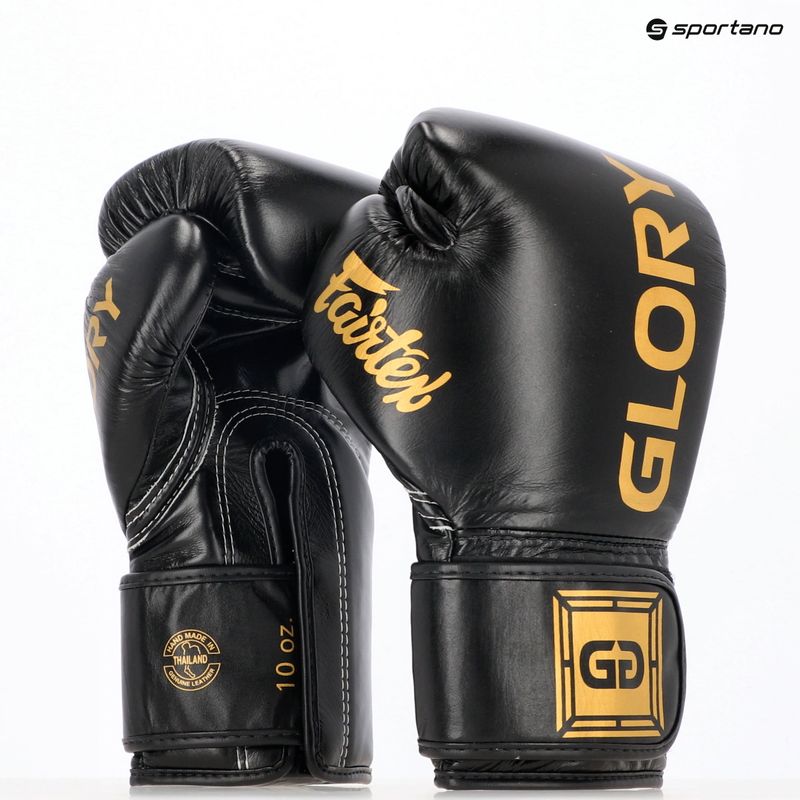 Boxkesztyű Fairtex Glory Competition Lace Velcro black 8