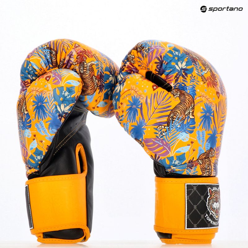 Top King Boxing Wild Tiger fekete/sárga bokszkesztyűk 7