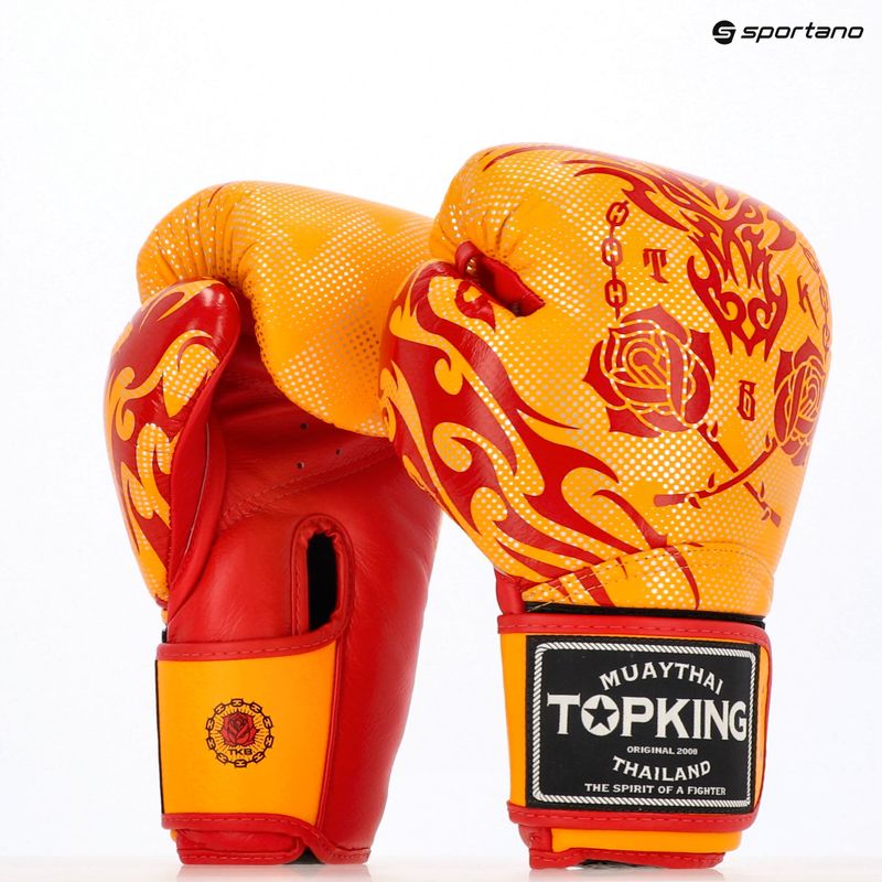 Top King Boxing kesztyű Dragon sárga 7