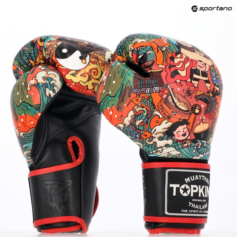Top King Boxing Kultúra fekete boxkesztyűk 7