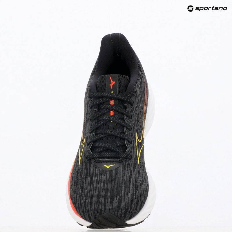 Női futócipő Mizuno Wave Rider 28 fekete/estvélyi primrose/mákpiros 9