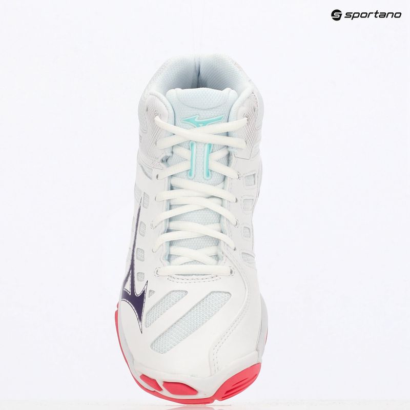 Női röplabda cipő Mizuno Wave Voltage 2 Mid fehér/ibolya indigó/camellia rose 9