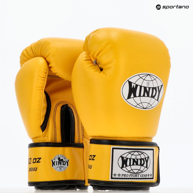WINDY Classic Szintetikus bőr sárga bokszkesztyű 8