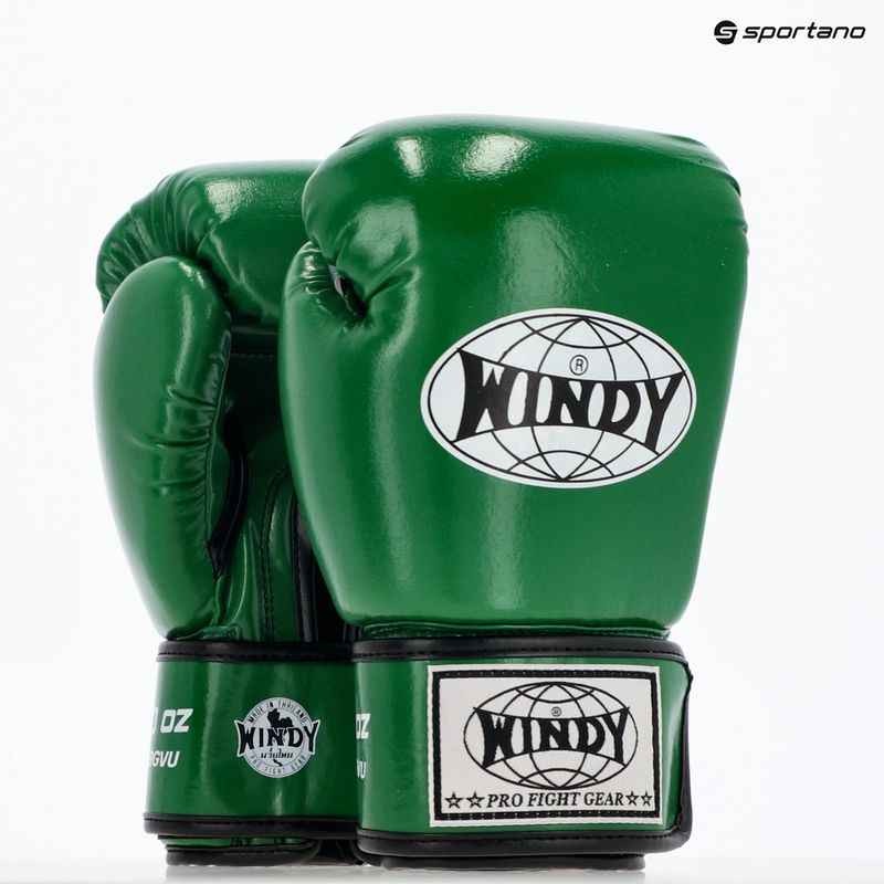 WINDY Classic Szintetikus bőr zöld bokszkesztyű 8