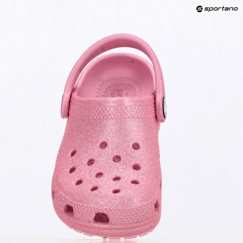 Crocs Classic Glitter Clog Gyermek flip-flop rózsaszín tweed csillogás 17