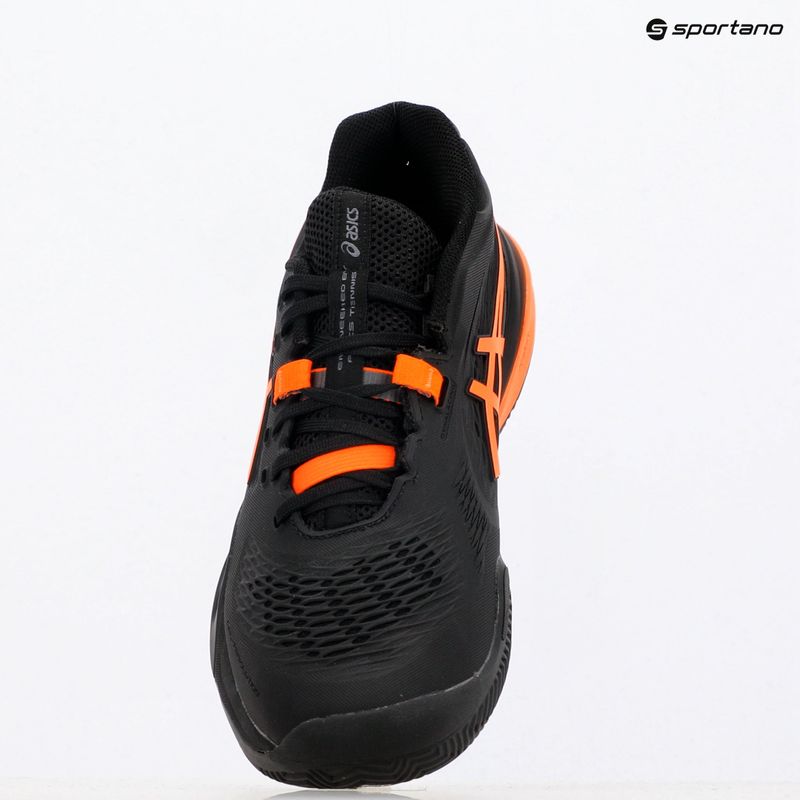 ASICS férfi teniszcipő Gel-Resolution X Clay fekete/ sokkoló narancssárga 9