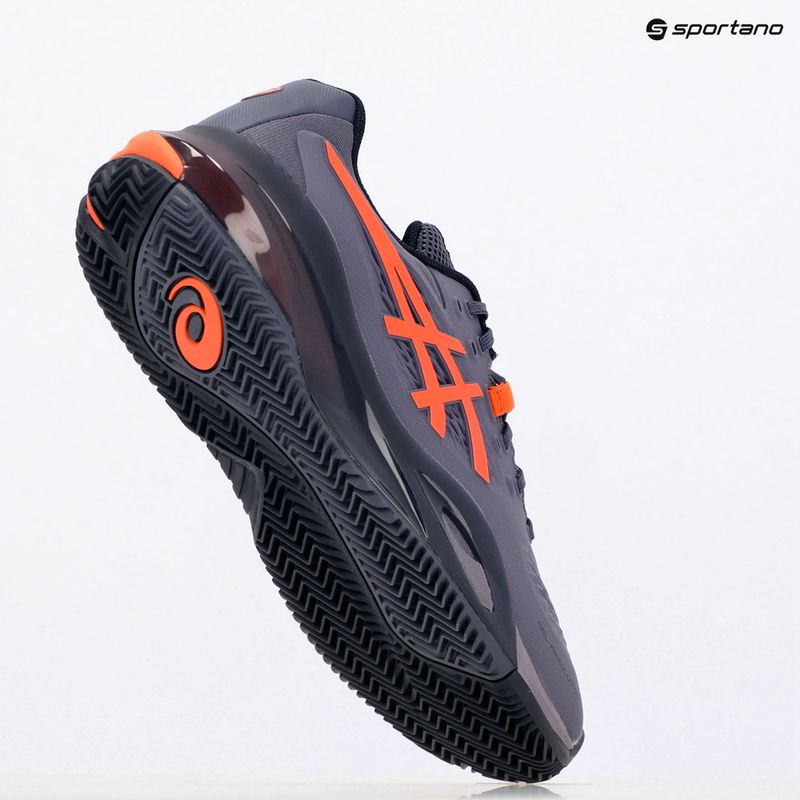 ASICS Gel-Resolution X Clay férfi teniszcipő szürkéslila/ nova narancssárga 9