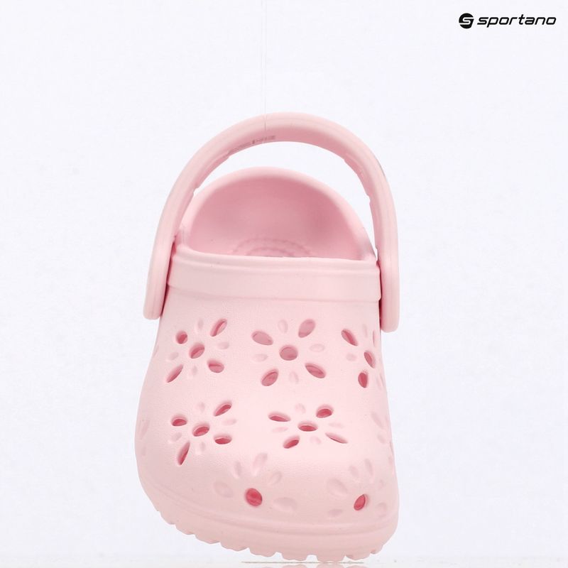 Crocs Classic Floral Cutout Clog Gyerekek Gyermek flip flop rózsaszín tej 10