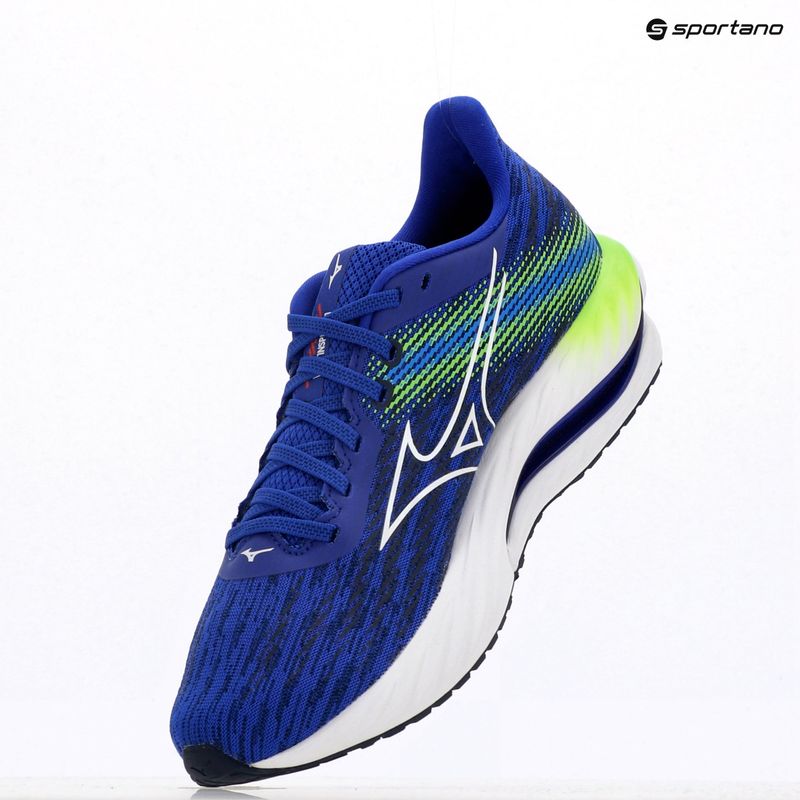 Férfi futócipő Mizuno Wave Inspire 21 reflex kék c/fehér/zöld gecko 9