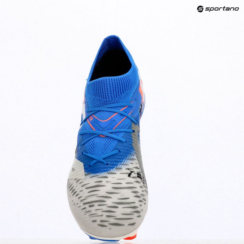 Férfi futballcipő PUMA Future 8 Match Forever FG/AG fehér/ultrakék/tollszürke/tollszürke/puma fekete/izzó piros 9