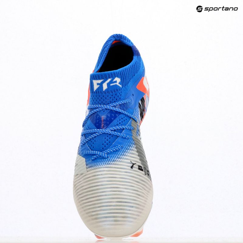 Férfi futballcipő PUMA Future 8 Ultimate Forever FG fehér/ultrakék/tollszürke/puma fekete/izzó vörös 9