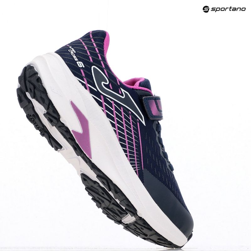 Joma Super Cross gyermek futócipő navy/ fukszia színben 9