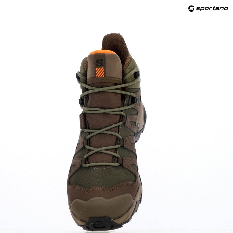 Férfi túrabakancs Salomon X Ultra Tracker GTX zöld/földbarna/cápa bőr 18