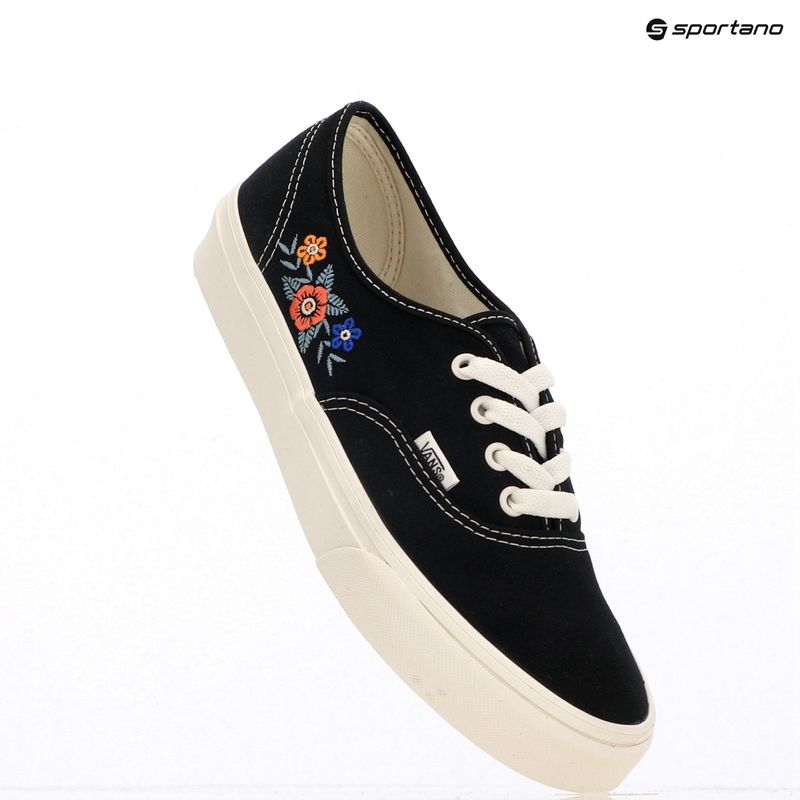 Vans Authentic fekete virágos cipő 9