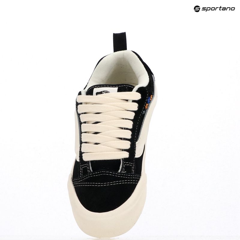 Vans Knu Skool fekete virágos cipő 9