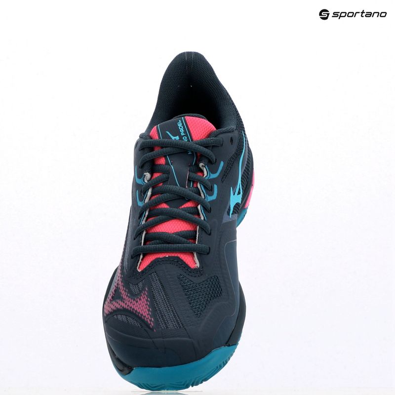 Női padel cipő Mizuno Wave Exceed Light 2 Padel midnight navy/ fuchsia purple/ enamel blue 12