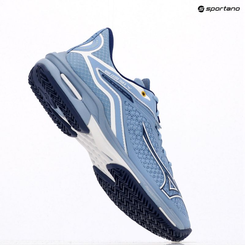 Női teniszcipő Mizuno Wave Exceed Tour 6 CC bel air blue/ bellwether blue/ white 9