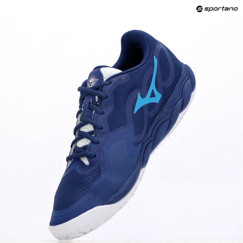 Férfi teniszcipő Mizuno Wave Enforce Court CC bellwether blue/ white/ fjord blue 9
