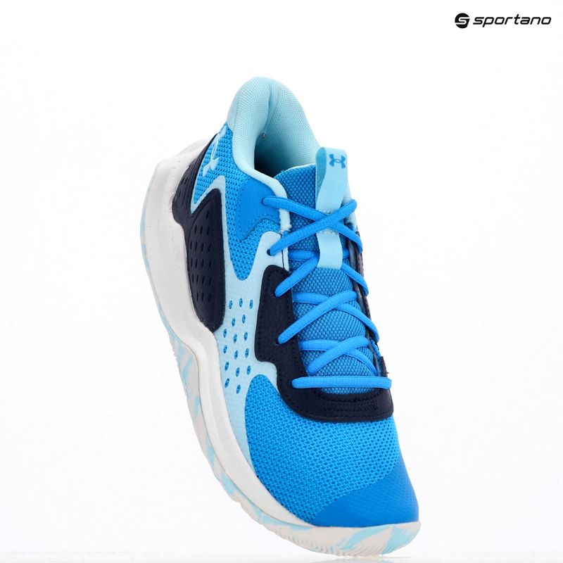 Under Armour Jet' 23 elektromos kék/középkék/stream kosárlabda cipő 15