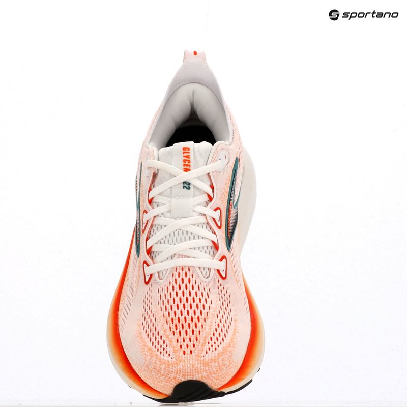 Brooks Glycerin 22 férfi futócipő fehér/narancs/zöld/zöld kék pala 15