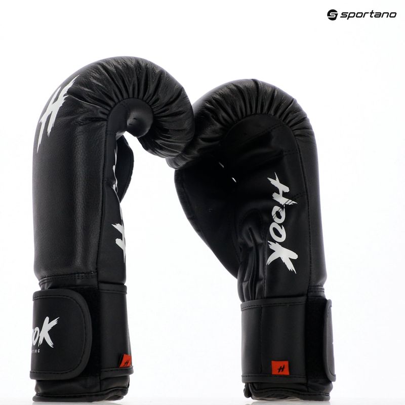 HOOK FIGHTING Ready to Fight bőr bokszkesztyű fekete 8