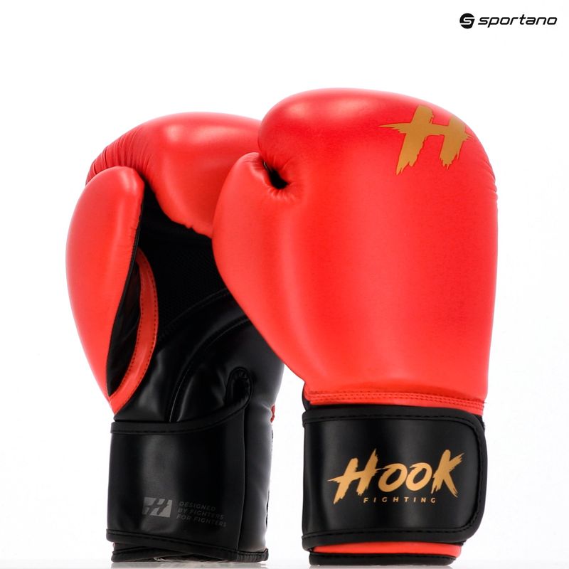HOOK FIGHTING Készen áll az edzésre bokszkesztyű piros 8