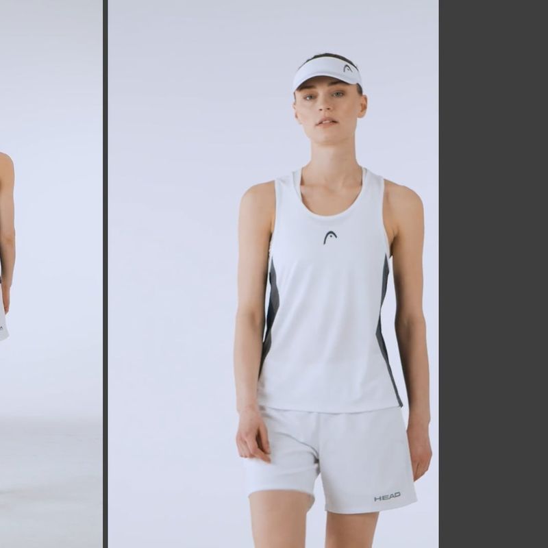 Női tenisz felső HEAD Club 25 Tech Tank Top W fehér 5