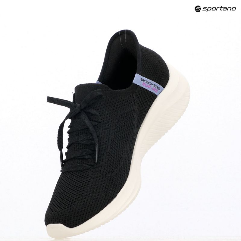 Női SKECHERS Ultra Flex 3.0 Elevated Motion fekete/fehér cipő 15