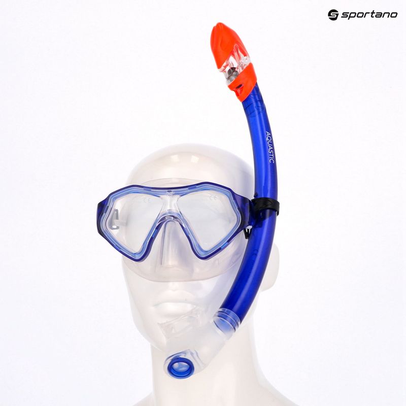 AQUASTIC Shelly gyermek snorkeling szett maszk + búvár + uszony kék 16