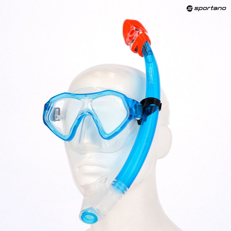 AQUASTIC Shelly gyermek snorkel készlet maszk + snorkel világoskék 12