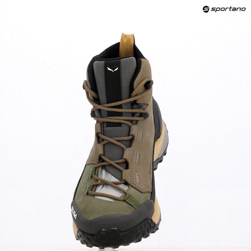 Salewa férfi túrabakancs Puez Leather Mid Ptx bungee kord / onyx 19